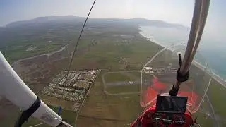 Flexwing Microlight flight over Snowdon onto Caernarfon