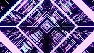 Cyber Blue and Pink Abstract Tunnel Animated Background VJ Loops