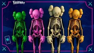 *NEW* KAWS SKELETON SKIN Fortnite item shop 2021 October 17