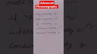 Important Advanced Phraseography Outlines frequently used in Shorthand Dictation # Viral# Shorts