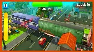 RAILROAD CROSSING 2-LEVEL 16 NEW UPDATE NEW TRAIN & NEW CROSSING
