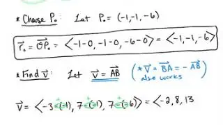 Vector Equation of a Line (Example 1)