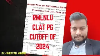 RMLNLU PG CUTOFF RANK OF CLAT 2024 I CLAT PG 2024