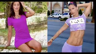 Short Purple Dress Try On + Long Legs