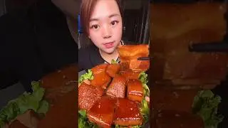 Soft & Juicy Braised Pork Bally Mukbang 🤤 #eating #food ##mukbang #shorts