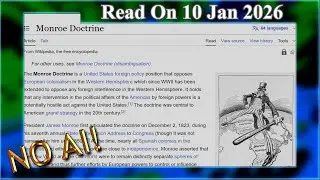 Current Events - Monroe Doctrine (No AI) - 10 January 2025