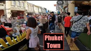 [4K] Walking Phuket Town: Thalang Road Road [Thailand]