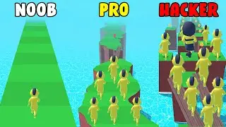 Pinker Lab | Crowd Run 3D (NOOB vs PRO vs HACKER)