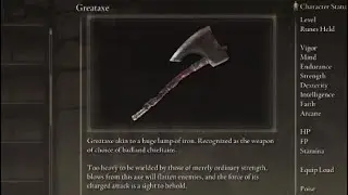 Elden Ring Great Axe Location and Move Set Demonstration