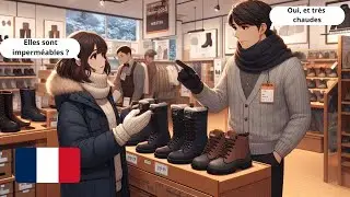 10 Short French Conversations for Beginners | At the Shoe Store & Trying On Shoes (A1-A2)