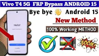 Vivo T4 5G Frp Bypass Android 15 Without PC | Google Account Remove Without Computer 2026 ✅️