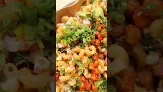Buffalo Chickpea Pasta Salad #pastasalad #easterrecipes #buffalosauce #chickpeas #saladrecipes
