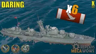 Destroyer Daring 6 Kills & 169k Damage | World of Warships Gameplay