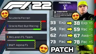 NEW F1 22 GAME PATCH UPDATE 1.06 - NEW HANDLING! VEHICLE PERF UPDATE! HQ UPGRADES FIXED & MORE!