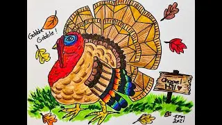 FREE! Turkey Art Lesson Video For  Ages 5 and Up!