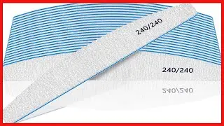 12 PCS Professional Nail File, 240/240 Grit Nail Files for Natural Nails Emery Boards Nail File