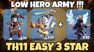 Best Low Hero TH11 Attack Strategies UPDATED 2023 Clash of Clans ! Low Hero Attack Strategy Th11