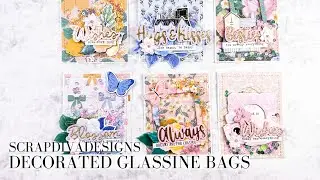 Decorated Glassine Bags @ScrapDiva29 #scrapdivadesigns