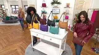 American Leather Co Greenwood Top Zip Leather Crossbody on QVC