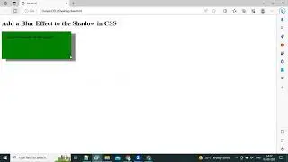 Add a Blur Effect to the Shadow in CSS