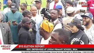Gov. Okpebholo at Udomi primary school,  Irua
