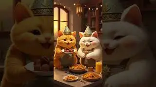 Ramadan First Roza Iftar Preparation 🕌 | Cute Fat Cats Cooking Iftar | Heartwarming Ramadan Cartoon