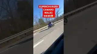 BYE BYE BIKER :) #camaro #explore #cartok #fast #fast #race