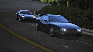 Akagi Touge Attack! Supra vs Rx7 FD! - Assetto Corsa