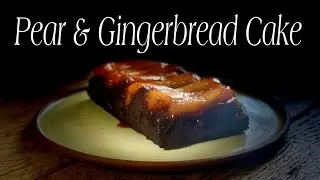 🍐 ASMR Pear & Gingerbread Cake Recipe | No Music Baking Sounds 🍐