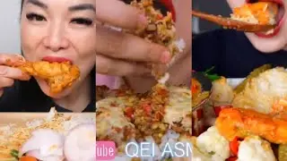 MUKBANGERS SAS , QEI , LYCHEE , STELLA|| ASMR DESI FOOD COMPILATION 😋 &hearts;