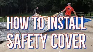 Pool Safety Cover Installation w/Anchors