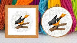 ✅Charming Bird Cross Stitch Pattern berlin woolwork Charming Bird Digital Format PDF antique vintage