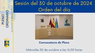 Pleno Ordinario octubre de 2024 - Alhama de Murcia