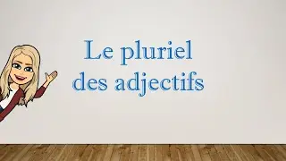 Le pluriel des adjectifs