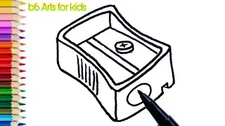 How to draw a Sharpener | Sharpener Easy Draw Tutorial