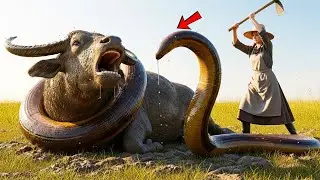 Heroic Rescue Team Saves Brave Mother Buffalo from Giant Leech Attack