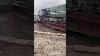 GEU-20 at Quetta Locoshed TurnTable Rainy weather Enjoying #ytshort #railway #rain
