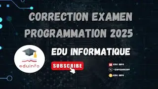 Bac info || correction examen théorique 2025 session Principale en Programmation