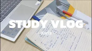 𝐒𝐓𝐔𝐃𝐘 𝐕𝐋𝐎𝐆 | 𝐔𝐍𝐈 𝐕𝐋𝐎𝐆 | vlog8. Study online with me ~ real time, piano music 🎹
