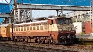 ICF Rajdhani Livery WAP 4 With 12619 Matsyagandha Express At Blasting Speed #konkanrailway #wap4