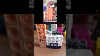 ruler asmr but these are numberblocks mathlink cubes