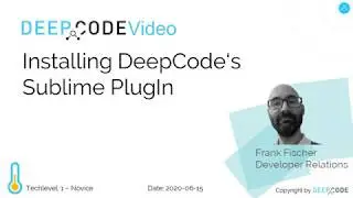 Installing DeepCode PlugIn for Sublime