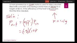 Physics for Engineers power time problem calculation in Tagalog