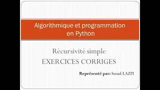Série d'exercices corrigés sur les fonctions récursives