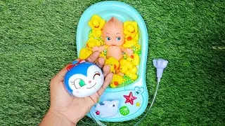 Relaxing ASMR Doll Bath Time 🛁 | Cute Baby Doll Washing with Rubber Ducks
