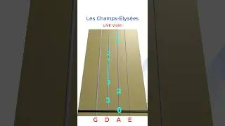 🔵⚪🔴 Les Champs-&Eacute;lys&eacute;es | LIVE Violin Magic in 60 Seconds! | Animated Violin TAB