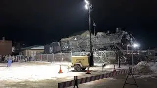 Soo Line 1024 watching the CP Christmas Train Arriving