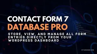 Save Contact Form 7 Submissions to Database | CF7 Database Pro Addon