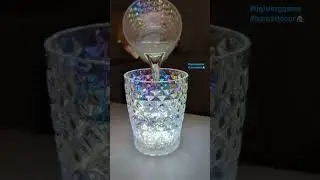 Light up glass 😆🍸 #lightupglass #miyalsworld #viralvideo #homedecor #drink #mocktail #teatime