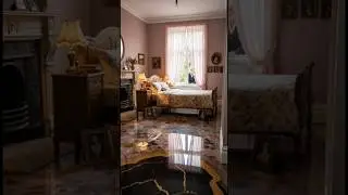 A Warm Floral Epoxy Floor for Grandmother&rsquo;s Peaceful Room🌹☺️
